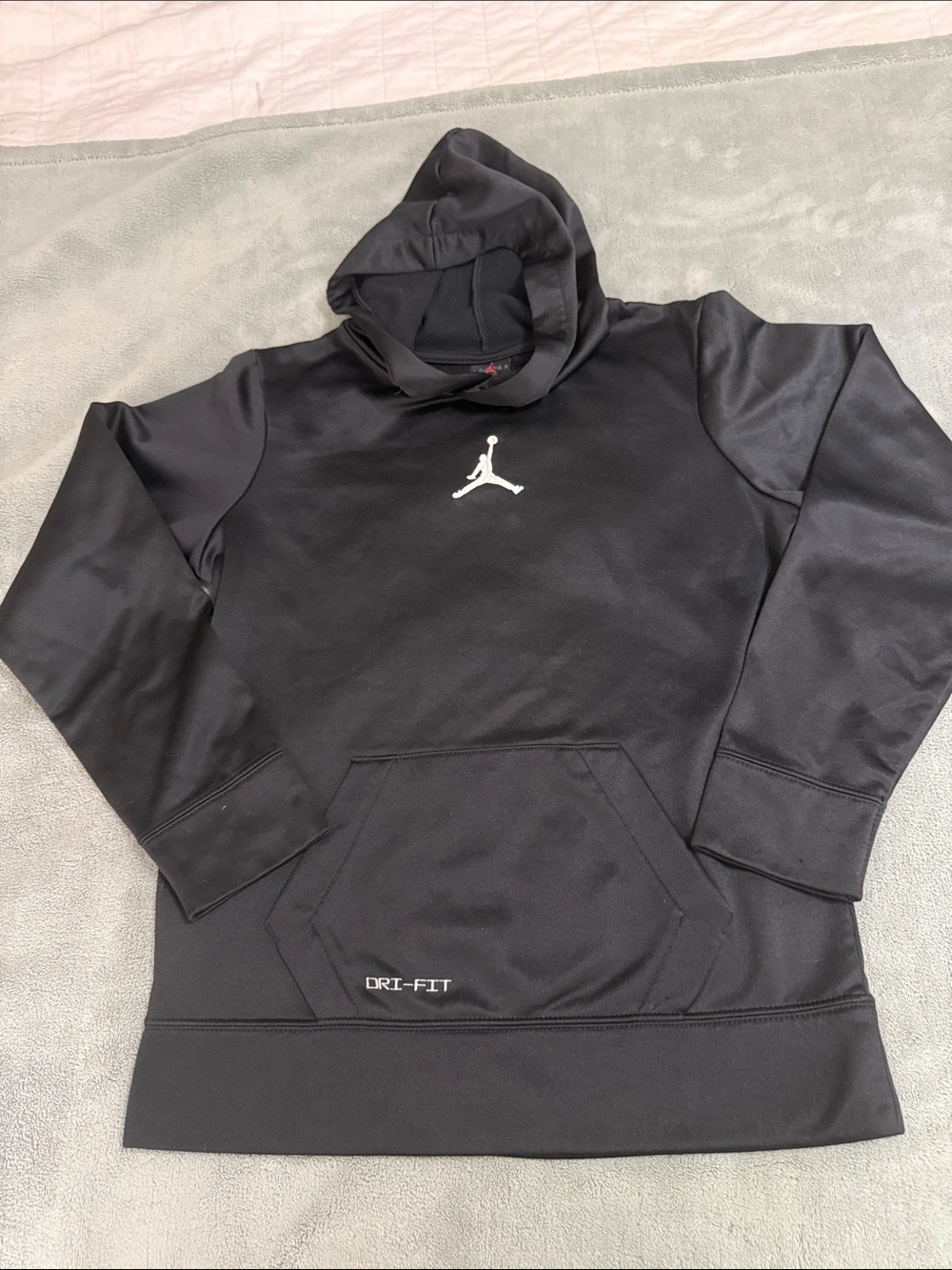 Jordan Black Pullover Hoodie with White Jumpman